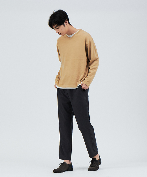 ABAHOUSE（アバハウス）の「アンサンブル レイヤード ニット（ニット/セーター・メンズ・ブラック/ベージュ/ブラウン/レッド・46/48）」の13枚目の写真