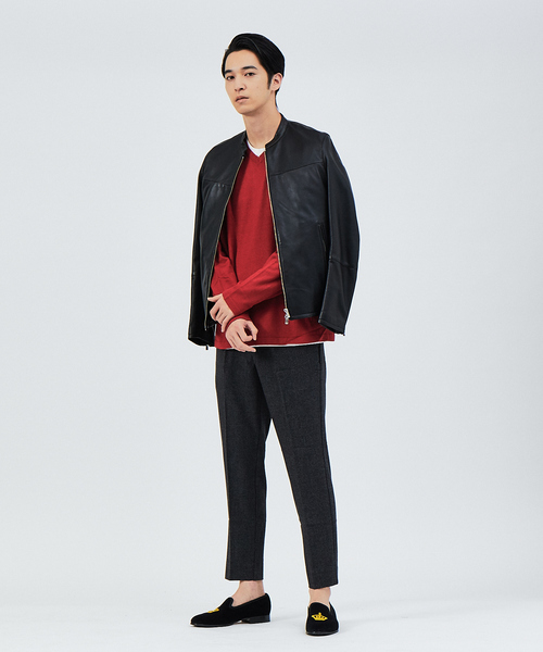 ABAHOUSE（アバハウス）の「アンサンブル レイヤード ニット（ニット/セーター・メンズ・ブラック/ベージュ/ブラウン/レッド・46/48）」の21枚目の写真