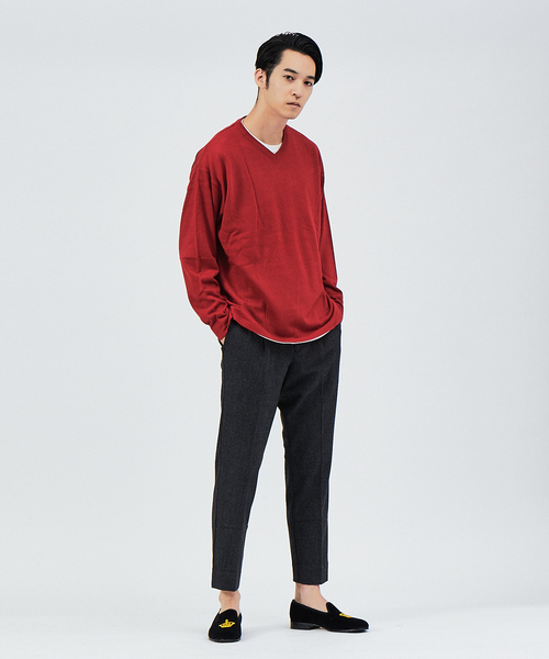 ABAHOUSE（アバハウス）の「アンサンブル レイヤード ニット（ニット/セーター・メンズ・ブラック/ベージュ/ブラウン/レッド・46/48）」の22枚目の写真