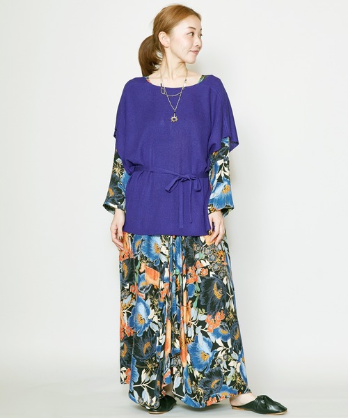 チャイハネ（チャイハネ）の「【チャイハネ】yul 2WAYニットベスト＆トップス（ニット/セーター・レディース・ブラック/ベージュ/ブルー・FREE）」の15枚目の写真