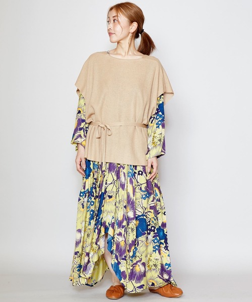 チャイハネ（チャイハネ）の「【チャイハネ】yul 2WAYニットベスト＆トップス（ニット/セーター・レディース・ブラック/ベージュ/ブルー・FREE）」の17枚目の写真