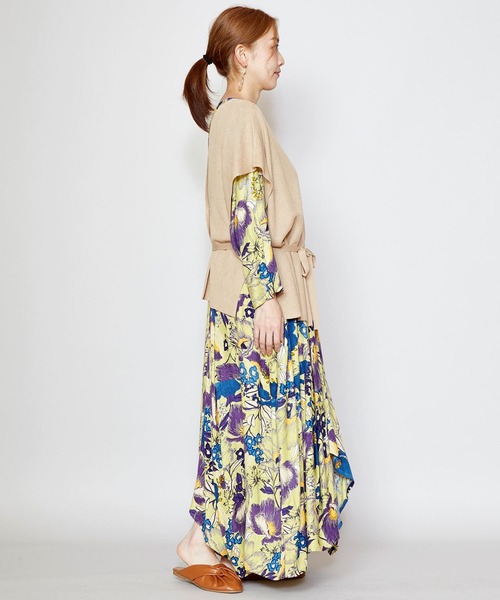 チャイハネ（チャイハネ）の「【チャイハネ】yul 2WAYニットベスト＆トップス（ニット/セーター・レディース・ブラック/ベージュ/ブルー・FREE）」の18枚目の写真