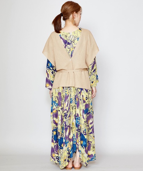 チャイハネ（チャイハネ）の「【チャイハネ】yul 2WAYニットベスト＆トップス（ニット/セーター・レディース・ブラック/ベージュ/ブルー・FREE）」の19枚目の写真