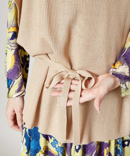 チャイハネ（チャイハネ）の「【チャイハネ】yul 2WAYニットベスト＆トップス（ニット/セーター・レディース・ブラック/ベージュ/ブルー・FREE）」の22枚目の写真