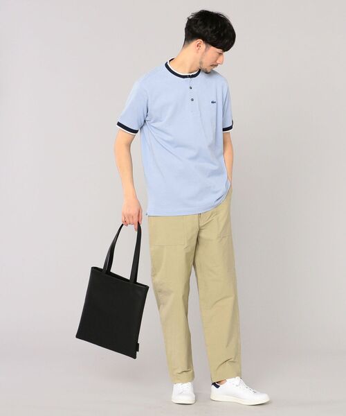 シップス トートバッグ ネイビー レザー A4収納可 SHIPS（シップス）の