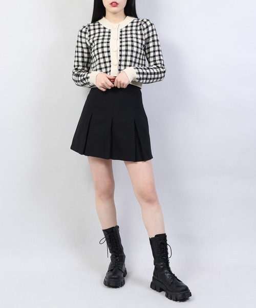 WC(ダブル シー)の「WC/ギンガムチェックカーディガン(カーディガン/ボレロ・レディース・ブルー/ピンク/イエロー/ブラック・FREE)」の11枚目の写真