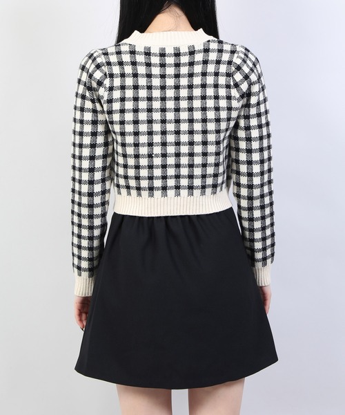 WC(ダブル シー)の「WC/ギンガムチェックカーディガン(カーディガン/ボレロ・レディース・ブルー/ピンク/イエロー/ブラック・FREE)」の6枚目の写真