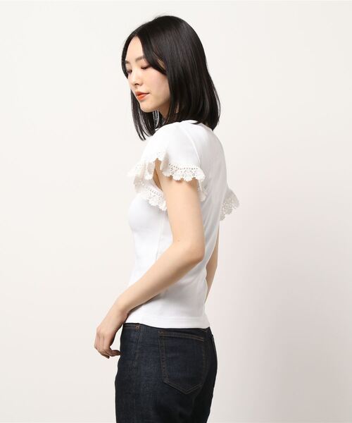 SEE BY CHLOE（シーバイクロエ）の「レース袖Tシャツ（Tシャツ/カットソー・レディース・ホワイト・S/M）」の3枚目の写真