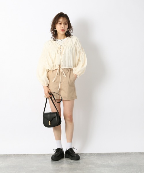 Heather（ヘザー）の「シャーリングギャザーシャツ_937802（シャツ/ブラウス・レディース・ベージュ/グリーン/アイボリー・FREE）」の17枚目の写真