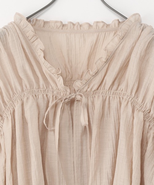 Heather（ヘザー）の「シャーリングギャザーシャツ_937802（シャツ/ブラウス・レディース・ベージュ/グリーン/アイボリー・FREE）」の16枚目の写真