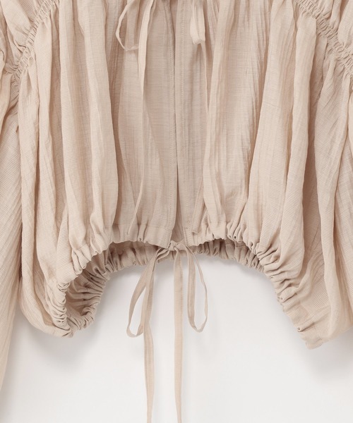 Heather（ヘザー）の「シャーリングギャザーシャツ_937802（シャツ/ブラウス・レディース・ベージュ/グリーン/アイボリー・FREE）」の10枚目の写真