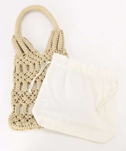 frames RAY CASSIN(フレームスレイカズン)の「マクラメバッグ(ハンドバッグ・レディース・ベージュ/キナリ・FREE)」の8枚目の写真