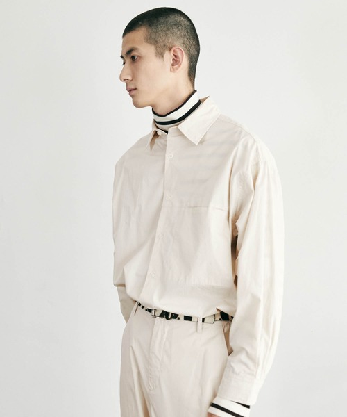 nowm（ノウム）の「【nowm】TYPEWRITER LOOSE BOX SLIT POCKET SHIRT＆ BALLOON TAPERED PANTS SET-UP / タイプライター シャツセットアップ（セットアップ・メンズ・キナリ/チャコールグレー/グレイッシュブルー/ダークネイビー・M/L）」の18枚目の写真