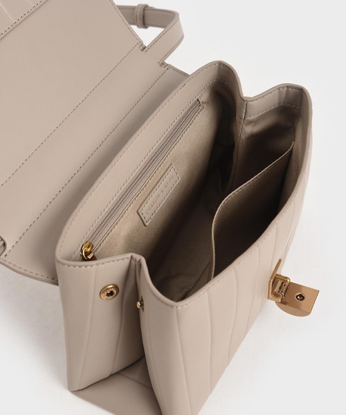 Charles & Keith パネルド クロスボディバッグ CHARLES & KEITH パネルド クロスボディバッグ&ポーチ （Peacock