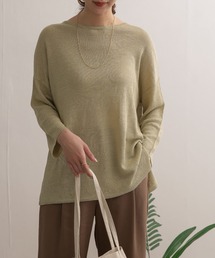 URBAN RESEARCH DOORS | リネンワイドプルオーバーチュニック(ニット/セーター)