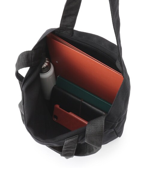 BASECONTROL（ベースコントロール）の「◆the peggies/ザ・ペギーズ コラボPXBC企画 2wayキャンバストートバッグ（トートバッグ・メンズ・ブラック/アイボリー・99）」の3枚目の写真