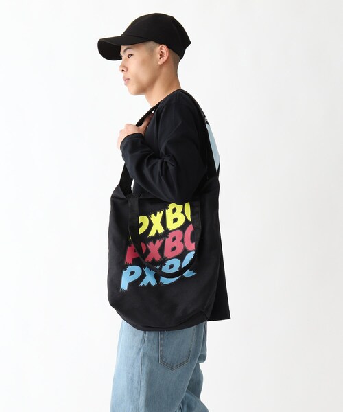 BASECONTROL（ベースコントロール）の「◆the peggies/ザ・ペギーズ コラボPXBC企画 2wayキャンバストートバッグ（トートバッグ・メンズ・ブラック/アイボリー・99）」の10枚目の写真