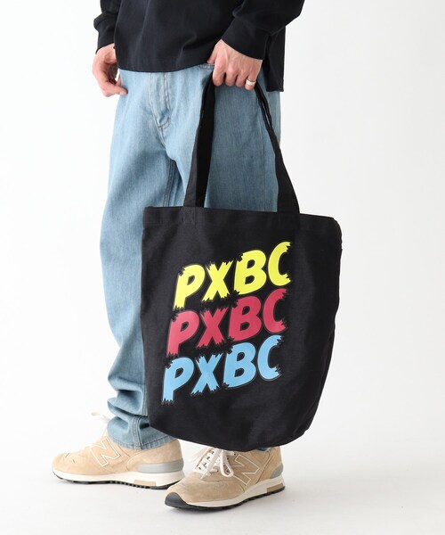 BASECONTROL（ベースコントロール）の「◆the peggies/ザ・ペギーズ コラボPXBC企画 2wayキャンバストートバッグ（トートバッグ・メンズ・ブラック/アイボリー・99）」の4枚目の写真