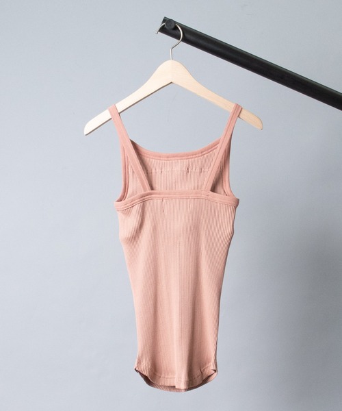 Lepidos（レピドス）の「【 Lepidos / レピドス 】 SQUARE NECK KNIT CAMI スクエアネック カップイン ニット キャミソール（キャミソール・レディース・ホワイト/ブラック/モカ・FREE）」の5枚目の写真