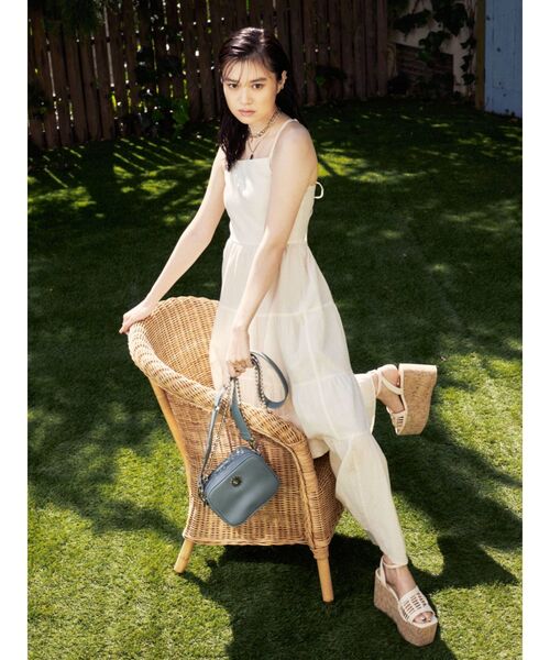 EVRIS（エヴリス）の「ティアードロングワンピース（ワンピース・レディース・パープル/ホワイト/ブラック/ブラウン・FREE）」の7枚目の写真