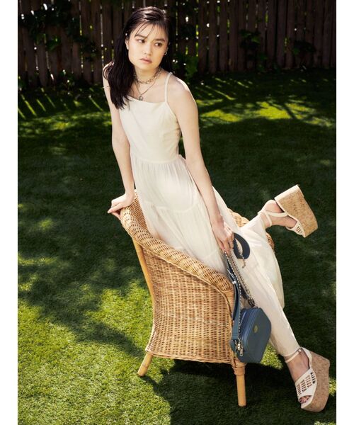 EVRIS（エヴリス）の「ティアードロングワンピース（ワンピース・レディース・パープル/ホワイト/ブラック/ブラウン・FREE）」の11枚目の写真