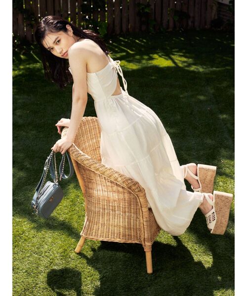 EVRIS（エヴリス）の「ティアードロングワンピース（ワンピース・レディース・パープル/ホワイト/ブラック/ブラウン・FREE）」の16枚目の写真