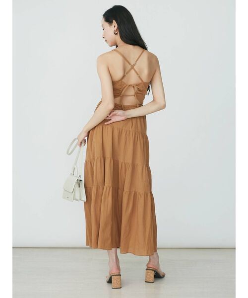 EVRIS（エヴリス）の「ティアードロングワンピース（ワンピース・レディース・パープル/ホワイト/ブラック/ブラウン・FREE）」の10枚目の写真