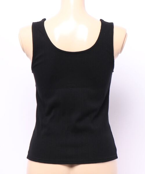 KOBE LETTUCE（コウベレタス）の「前後2wayボタンリブタンクトップ（タンクトップ・レディース・ブラック/ライトグリーン/アイボリー/ラベンダー/グレイッシュベージュ・FREE）」の8枚目の写真