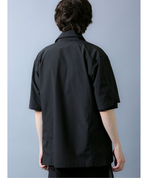 SHELLAC（シェラック）の「シェラック/SHELLAC　ZIP半袖シャツアウター（シャツ/ブラウス・メンズ・ベージュ/ブラック・MEDIUM/LARGE）」の11枚目の写真