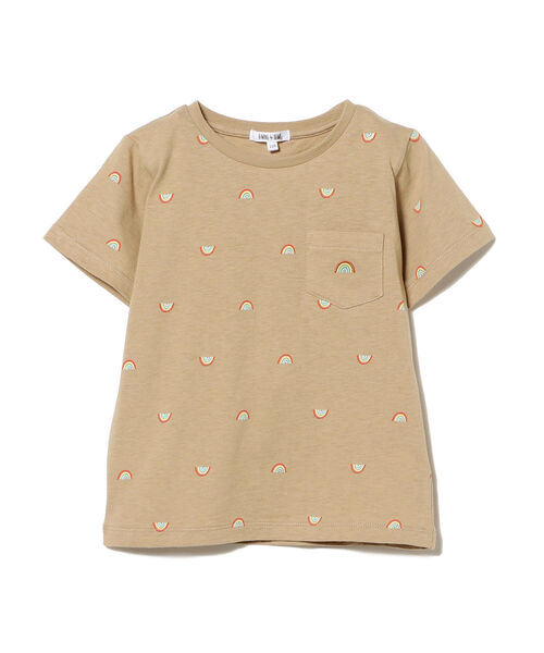 B:MING by BEAMS（ビーミングバイビームス）の「B:MING by BEAMS / 総柄プリント ポケットTシャツ （80~140cm）（Tシャツ/カットソー・キッズ・オフホワイト/ベージュ/サックスブルー・100/110/120/80/90/140/130）」の2枚目の写真