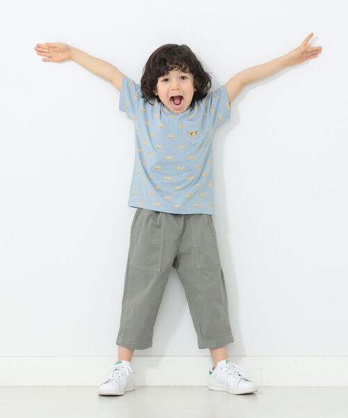 B:MING by BEAMS（ビーミングバイビームス）の「B:MING by BEAMS / 総柄プリント ポケットTシャツ （80~140cm）（Tシャツ/カットソー・キッズ・オフホワイト/ベージュ/サックスブルー・100/110/120/80/90/140/130）」の10枚目の写真