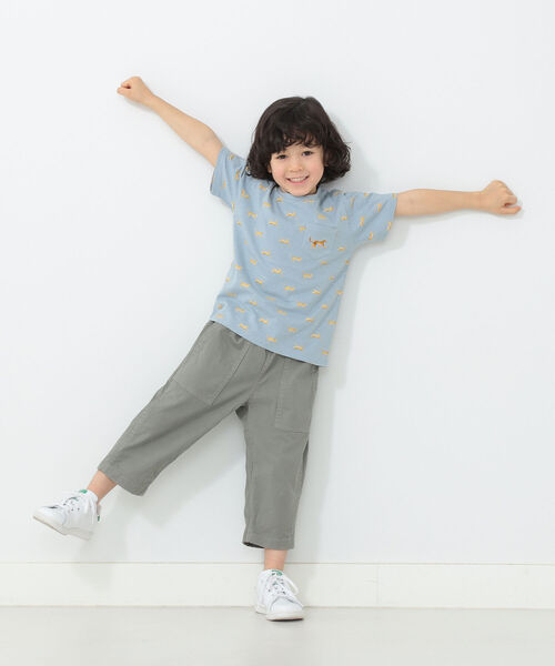 B:MING by BEAMS（ビーミングバイビームス）の「B:MING by BEAMS / 総柄プリント ポケットTシャツ （80~140cm）（Tシャツ/カットソー・キッズ・オフホワイト/ベージュ/サックスブルー・100/110/120/80/90/140/130）」の11枚目の写真