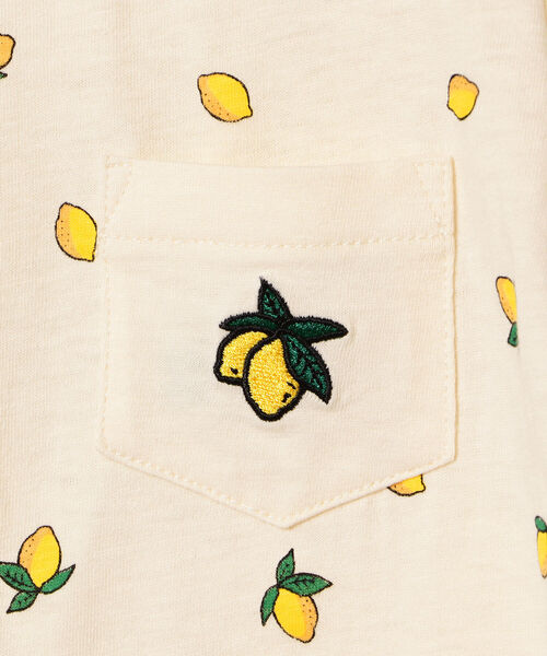B:MING by BEAMS（ビーミングバイビームス）の「B:MING by BEAMS / 総柄プリント ポケットTシャツ （80~140cm）（Tシャツ/カットソー・キッズ・オフホワイト/ベージュ/サックスブルー・100/110/120/80/90/140/130）」の16枚目の写真