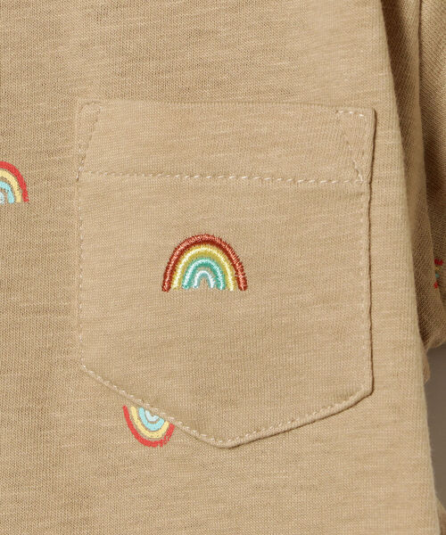 B:MING by BEAMS（ビーミングバイビームス）の「B:MING by BEAMS / 総柄プリント ポケットTシャツ （80~140cm）（Tシャツ/カットソー・キッズ・オフホワイト/ベージュ/サックスブルー・100/110/120/80/90/140/130）」の19枚目の写真