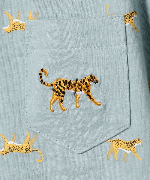 B:MING by BEAMS（ビーミングバイビームス）の「B:MING by BEAMS / 総柄プリント ポケットTシャツ （80~140cm）（Tシャツ/カットソー・キッズ・オフホワイト/ベージュ/サックスブルー・100/110/120/80/90/140/130）」の22枚目の写真