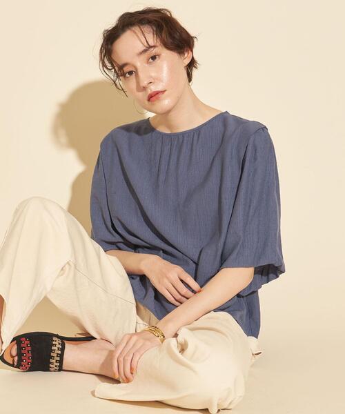 apart by lowrys - アパートバイローリーズ　ネイビー バルーンスリーブ ブラウス apart by lowrys - アパートバイローリーズ ネイビー バルーン
