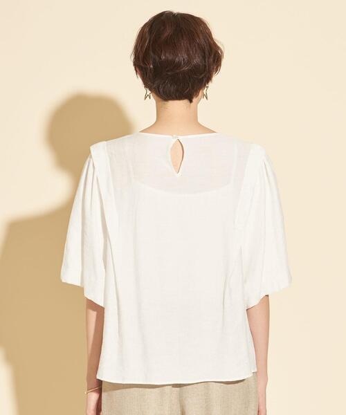 BEAUTY&YOUTH UNITED ARROWS（ビューティーアンドユースユナイテッドアローズ）の「BY∴ クレープバルーンスリーブブラウス -ウォッシャブル-（シャツ/ブラウス・レディース・ホワイト/ブラック/イエロー/コバルトブルー・FREE）」の12枚目の写真