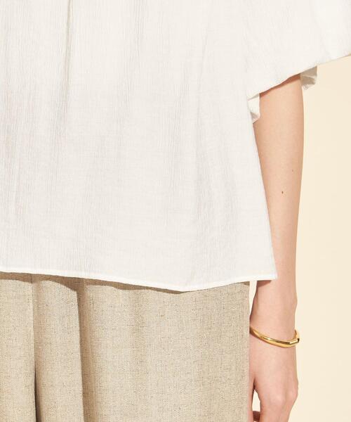 BEAUTY&YOUTH UNITED ARROWS（ビューティーアンドユースユナイテッドアローズ）の「BY∴ クレープバルーンスリーブブラウス -ウォッシャブル-（シャツ/ブラウス・レディース・ホワイト/ブラック/イエロー/コバルトブルー・FREE）」の7枚目の写真