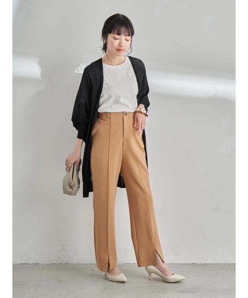 earth music&ecology（アースミュージックアンドエコロジー）の「ドルマンシアーニットカーディガン ＊（カーディガン/ボレロ・レディース・オフホワイト/ミント/ブラック/グレイッシュベージュ・FREE）」の10枚目の写真