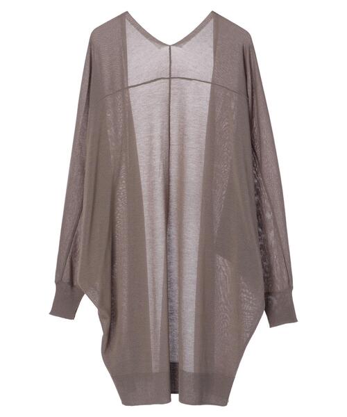 earth music&ecology（アースミュージックアンドエコロジー）の「ドルマンシアーニットカーディガン ＊（カーディガン/ボレロ・レディース・オフホワイト/ミント/ブラック/グレイッシュベージュ・FREE）」の13枚目の写真