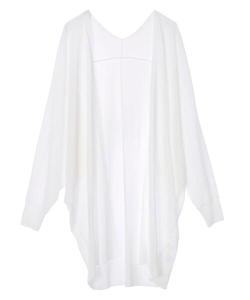 earth music&ecology（アースミュージックアンドエコロジー）の「ドルマンシアーニットカーディガン ＊（カーディガン/ボレロ・レディース・オフホワイト/ミント/ブラック/グレイッシュベージュ・FREE）」の17枚目の写真