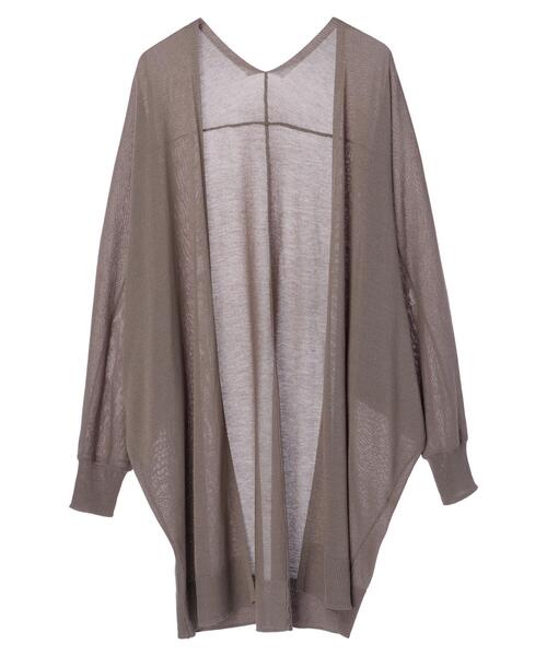 earth music&ecology（アースミュージックアンドエコロジー）の「ドルマンシアーニットカーディガン ＊（カーディガン/ボレロ・レディース・オフホワイト/ミント/ブラック/グレイッシュベージュ・FREE）」の19枚目の写真