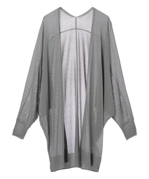 earth music&ecology（アースミュージックアンドエコロジー）の「ドルマンシアーニットカーディガン ＊（カーディガン/ボレロ・レディース・オフホワイト/ミント/ブラック/グレイッシュベージュ・FREE）」の20枚目の写真