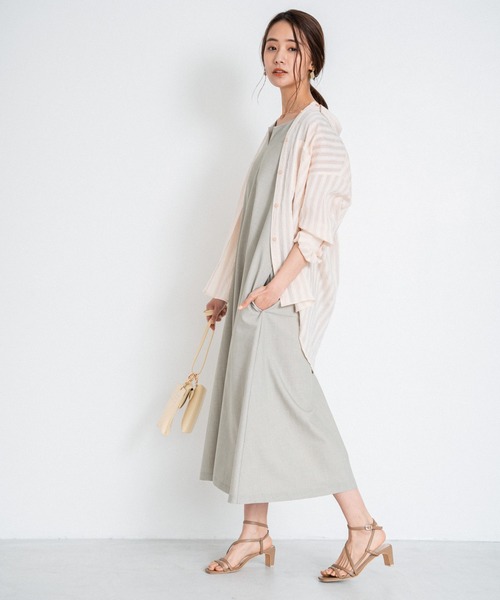 Andemiu（アンデミュウ）の「アサコンＡラインワンピース937798（ワンピース・レディース・ブラック/ベージュ/ライトグリーン・FREE）」の12枚目の写真