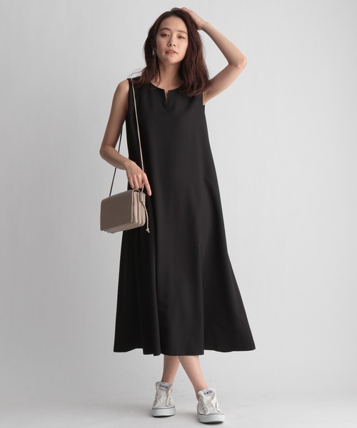 Andemiu（アンデミュウ）の「アサコンＡラインワンピース937798（ワンピース・レディース・ブラック/ベージュ/ライトグリーン・FREE）」の8枚目の写真