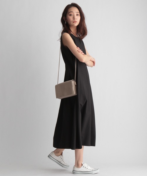 Andemiu（アンデミュウ）の「アサコンＡラインワンピース937798（ワンピース・レディース・ブラック/ベージュ/ライトグリーン・FREE）」の4枚目の写真