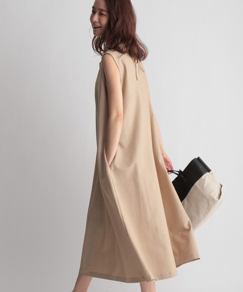 Andemiu（アンデミュウ）の「アサコンＡラインワンピース937798（ワンピース・レディース・ブラック/ベージュ/ライトグリーン・FREE）」の9枚目の写真