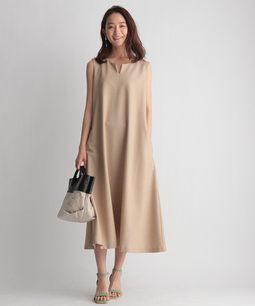 Andemiu（アンデミュウ）の「アサコンＡラインワンピース937798（ワンピース・レディース・ブラック/ベージュ/ライトグリーン・FREE）」の22枚目の写真