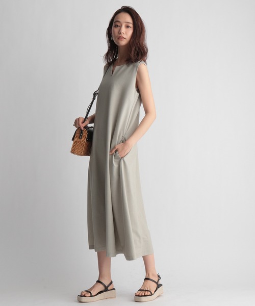 Andemiu（アンデミュウ）の「アサコンＡラインワンピース937798（ワンピース・レディース・ブラック/ベージュ/ライトグリーン・FREE）」の14枚目の写真