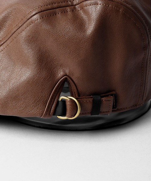 Sense of Grace（センスオブグレース）の「SYNTHETIC LEATHER HUNTING（ハンチング/ベレー帽・メンズ・ブラック/ダークブラウン/ブラウン/アイボリー/ブラック系/ダークブラウン系/アイボリー系/ベージュ・FREE/XL）」の14枚目の写真